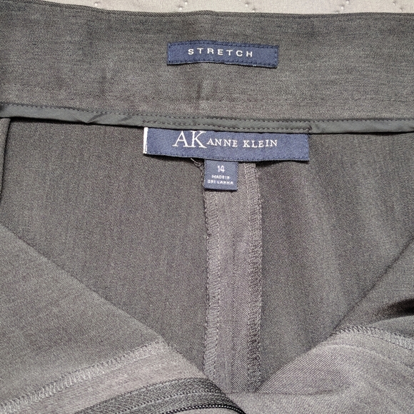 Anne Klein Dress Trouser High Rise Stretch Grey Size 14 - Picture 5 of 10